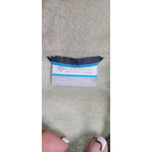 Columbia Steens Mountain Fleece Jacket Mens XXL Beige Full Zip Outdoor Hiking - Picture 8 of 9